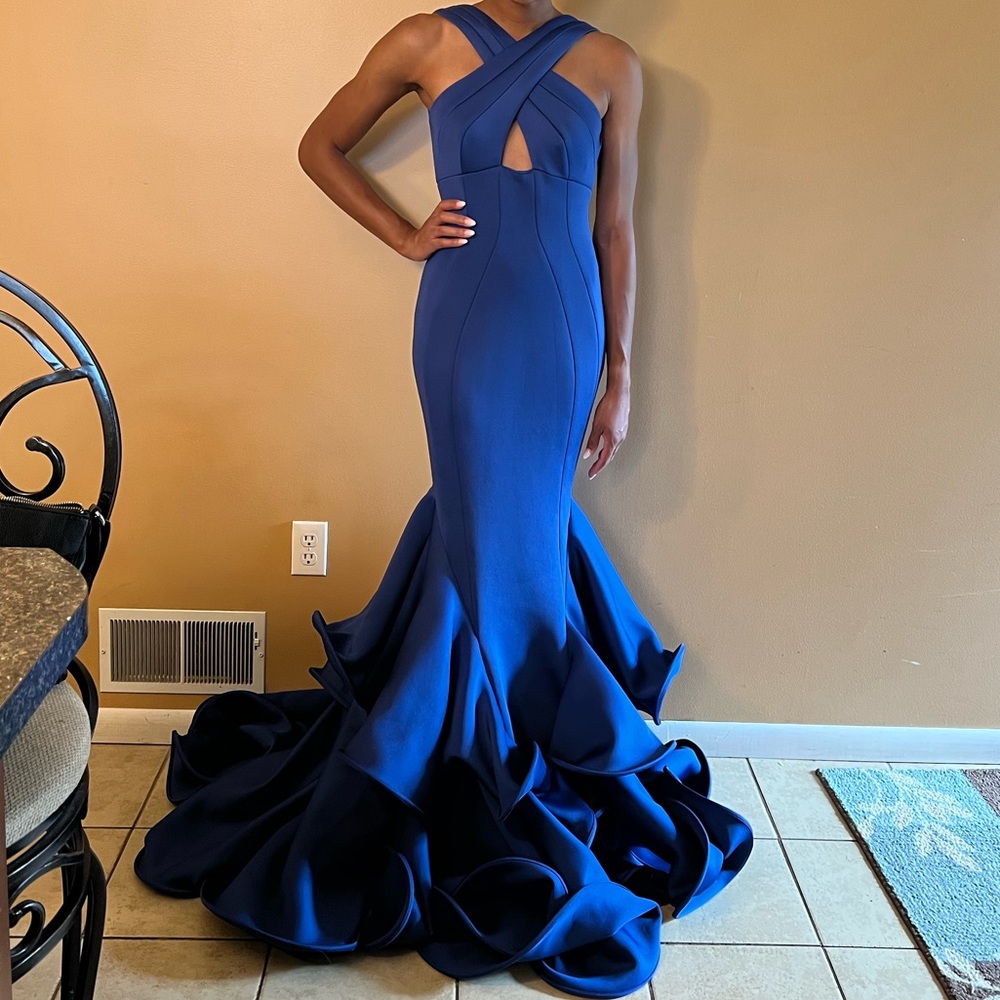 Blue Mac Duggal Gown